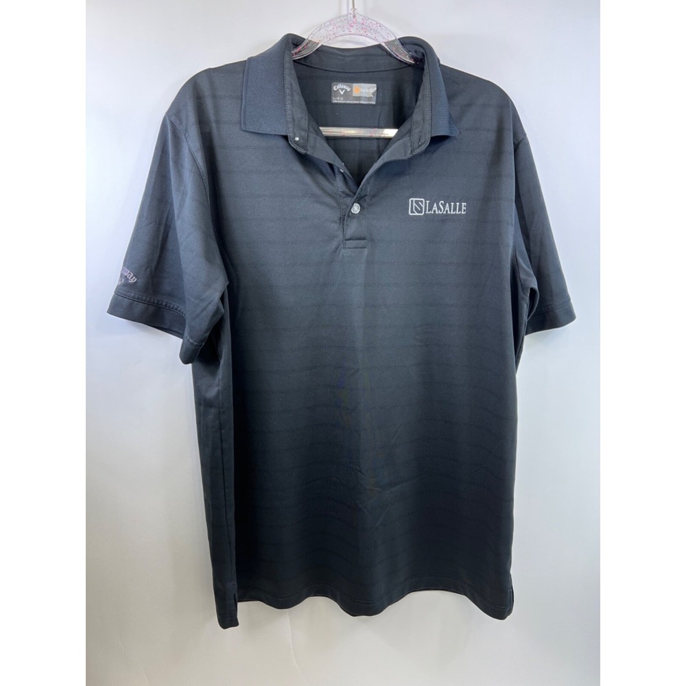 Callaway Golf Polo Shirt‎ with LaSalle Logo, Black,  Men's L